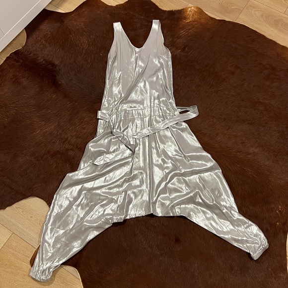 UNIQUE Y-3 Adidas Shimmering Silver Jumpsuit, XS